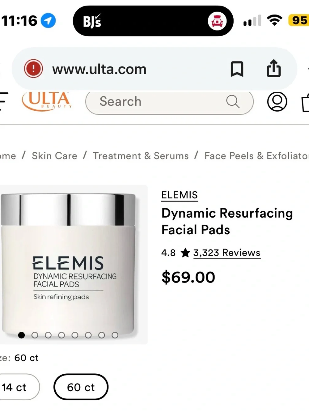 Elemis facial pads
